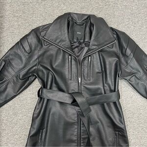 Khy Black Faux Leather Trench
